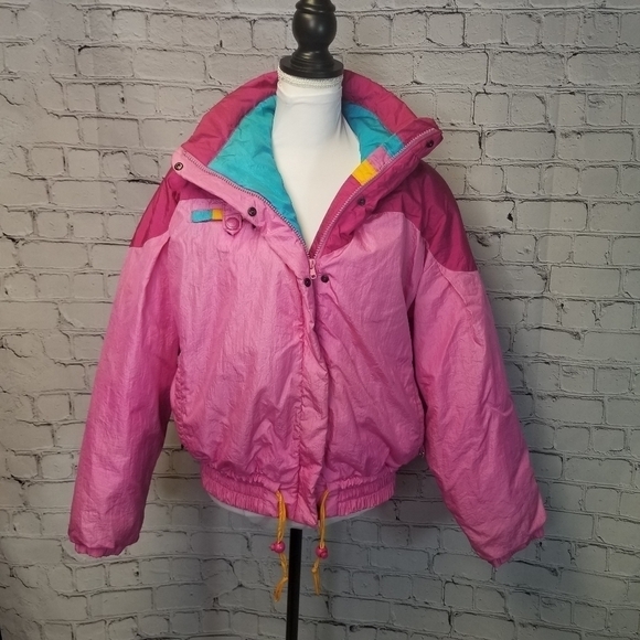 Vtg 80s Robbe Magic pink ski snow jacket barbiecore - Picture 7 of 16